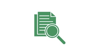 icon of magnifying glass and document