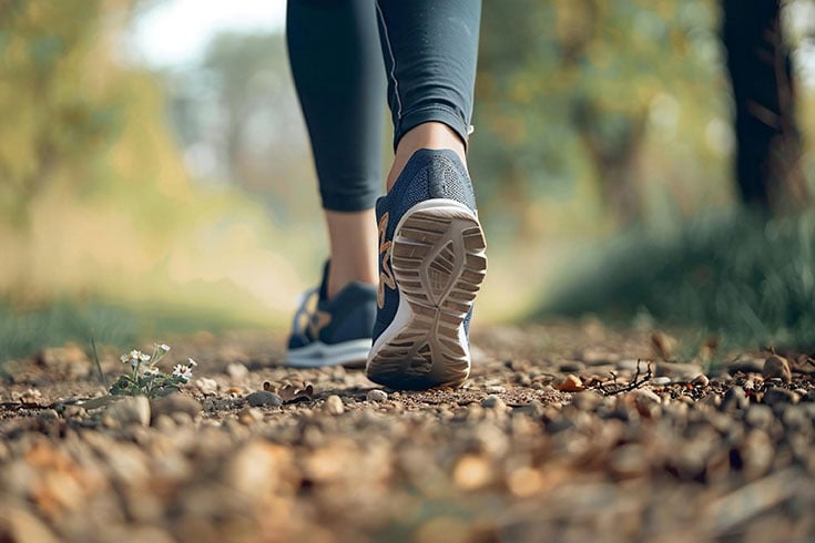 Close up of orthotic shoe with foot sole