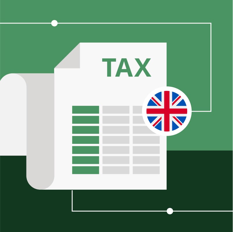 An illustration of a document with a table chart and the word 