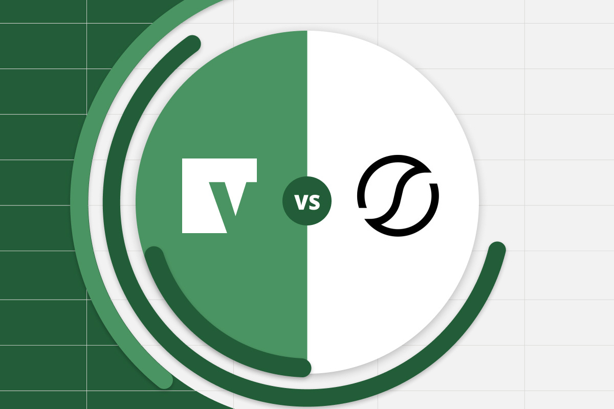 An illustration with the Vena logo on one side and the OneStream logo on the other side with the letters 