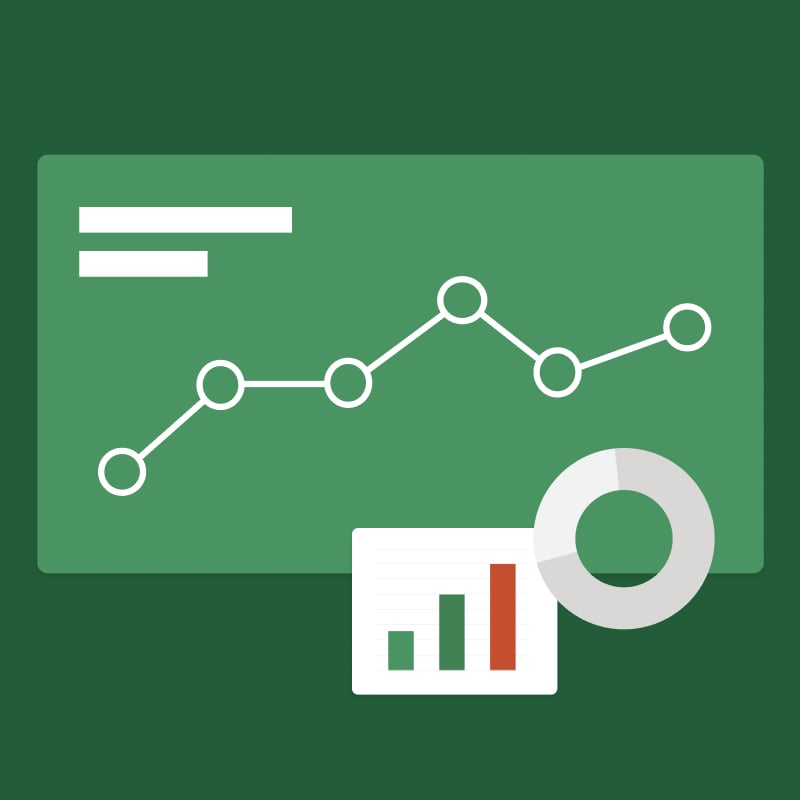An illustration of a series of graphs representing financial reports