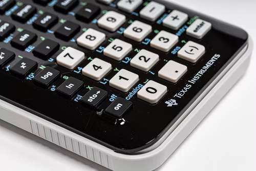 Close up of a calculator