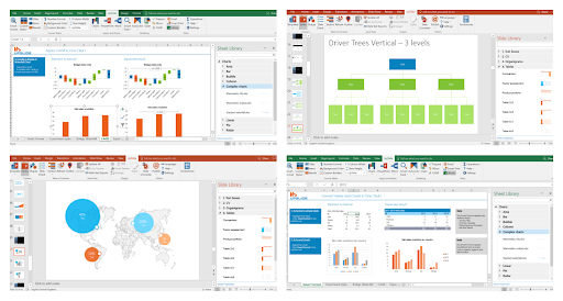 Four screenshots of Vena's CapEx reports