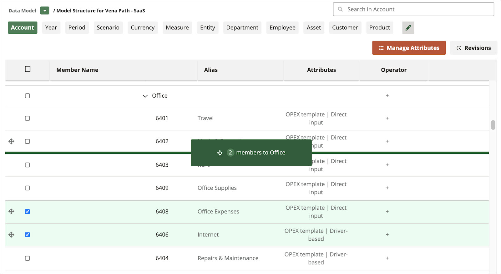 bulk member movements