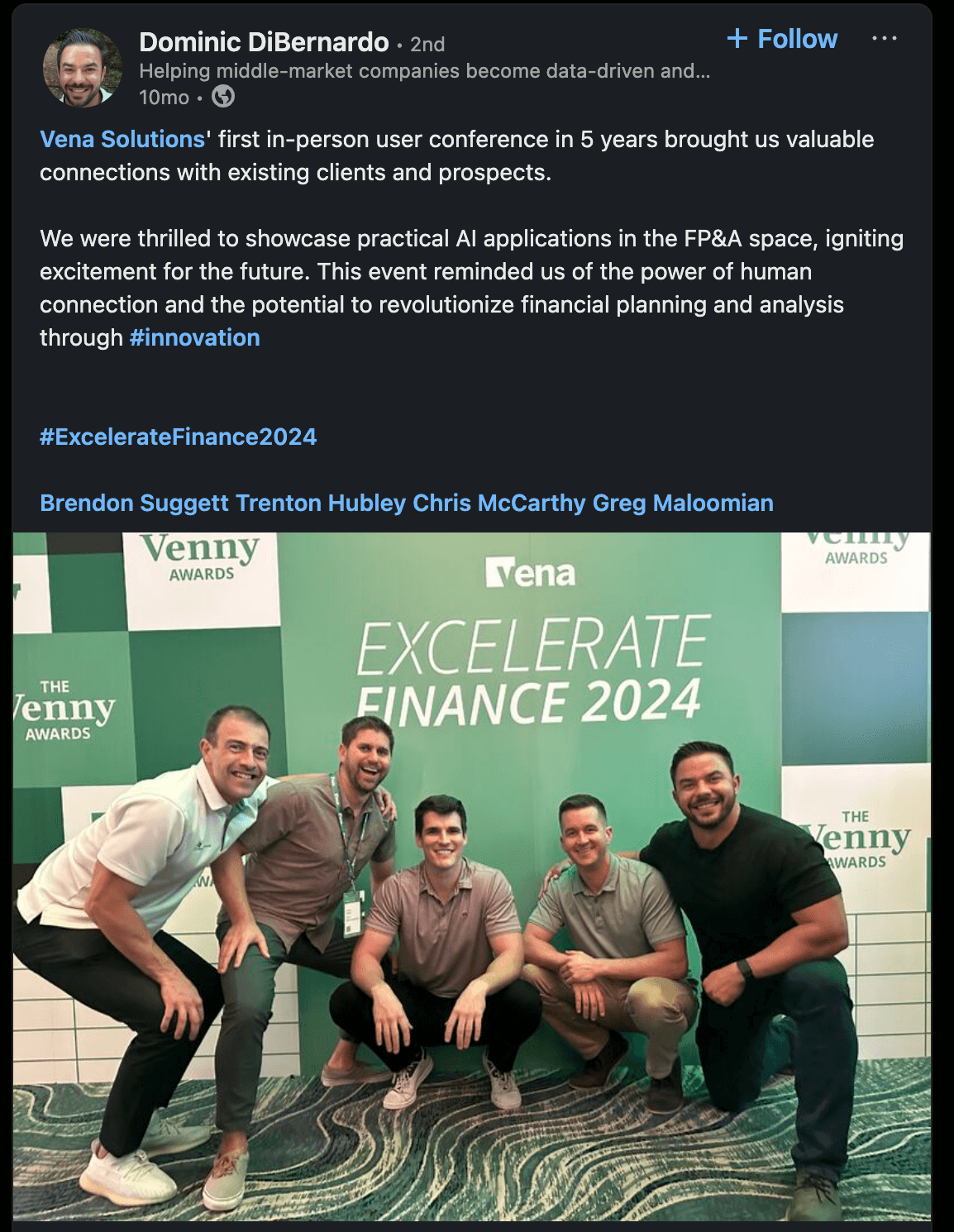 Dominic LinkedIn Screenshot