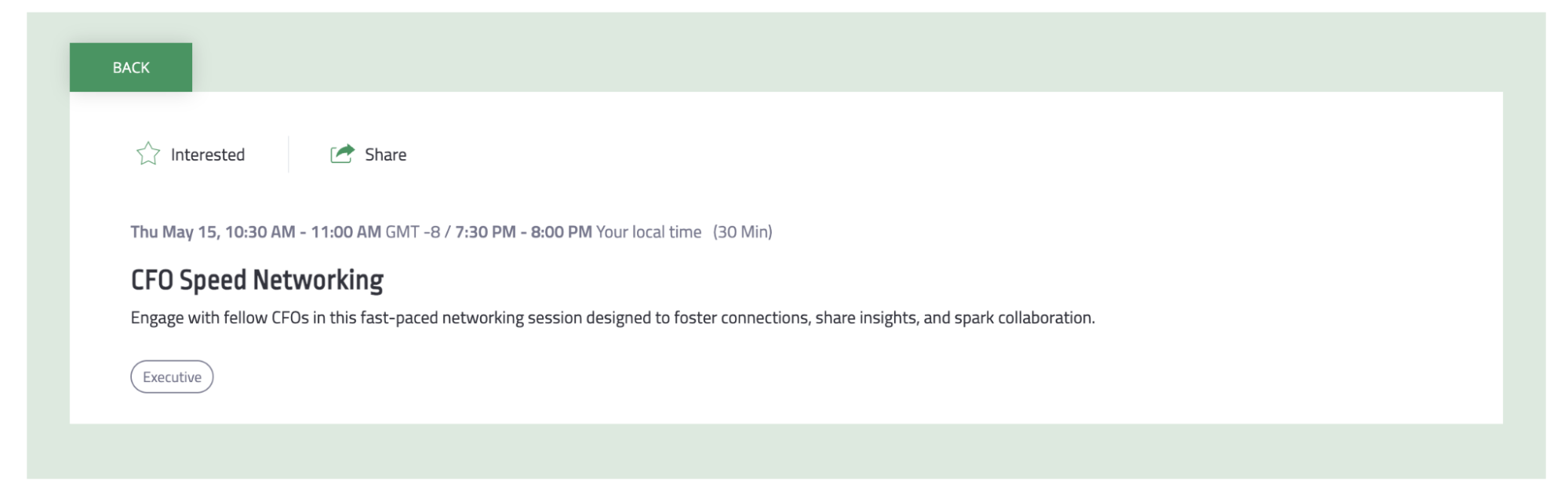 Excelerate CFO Speed Networking