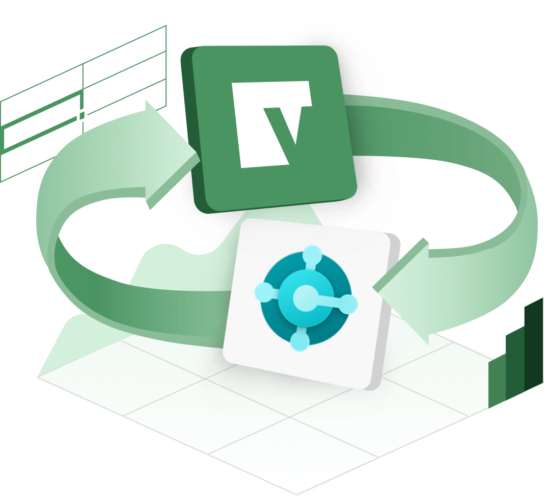 Illustration of Microsoft Dynamics 365 integrated with Vena