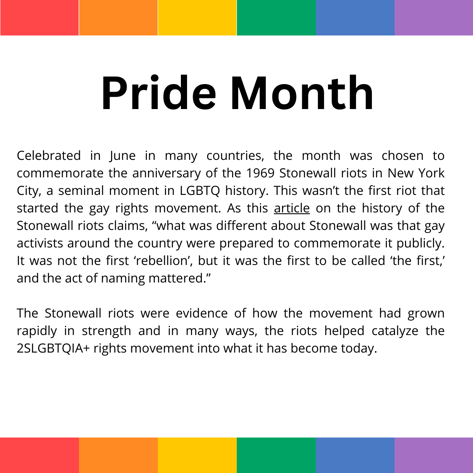 History of Pride Month