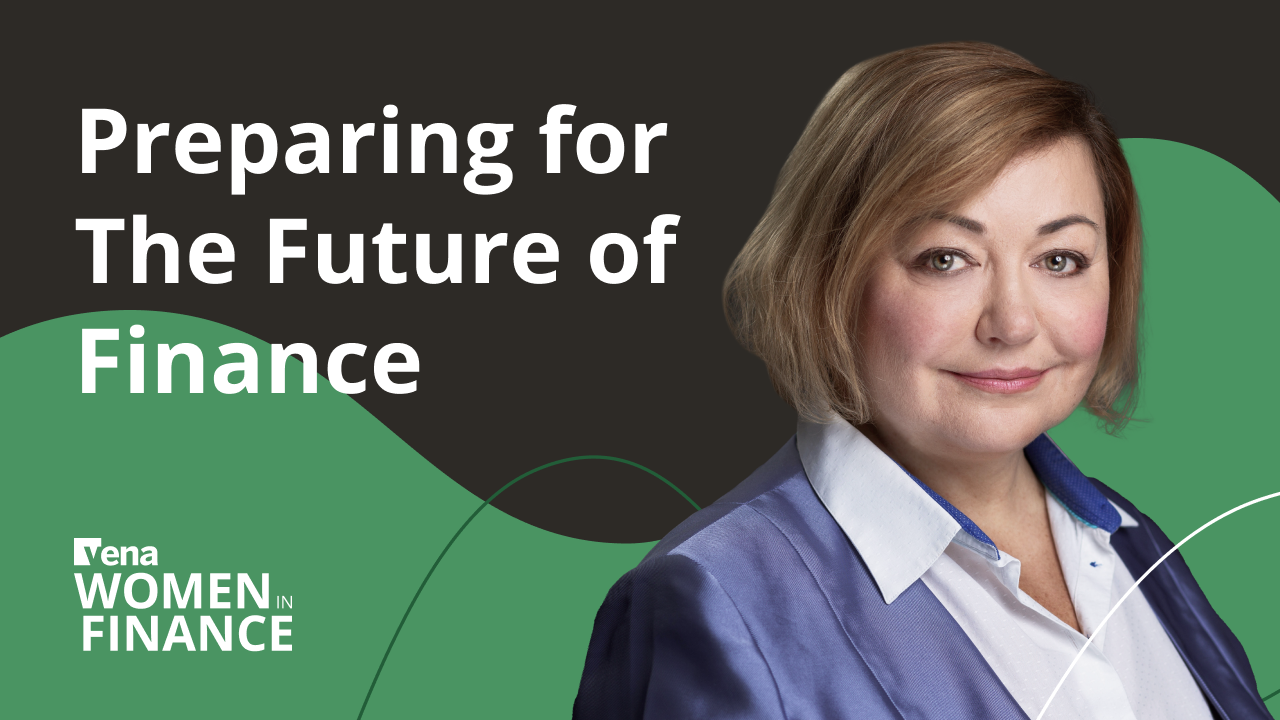 Episode thumbnail for Navigating the Future of Finance, with a headshot of Larysa Melnychuk