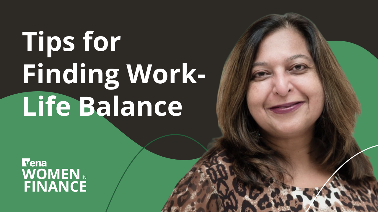 Episode thumbnail for Finding Work-Life Balance in the Hybrid Workplace, with a headshot of Muneerah Kanji