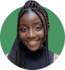 Headshot of Toyin Olopade on a green background