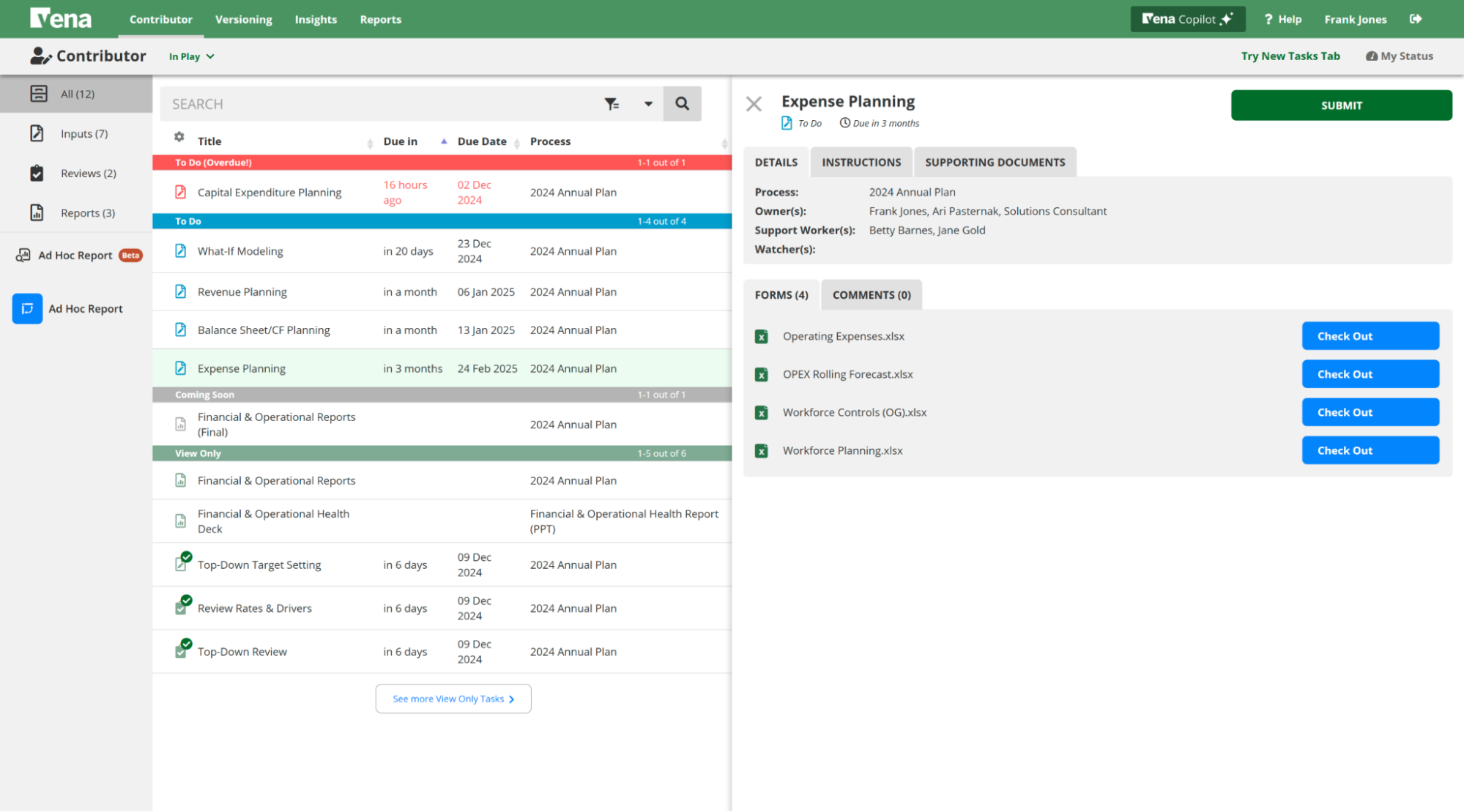 Vena Contributor View