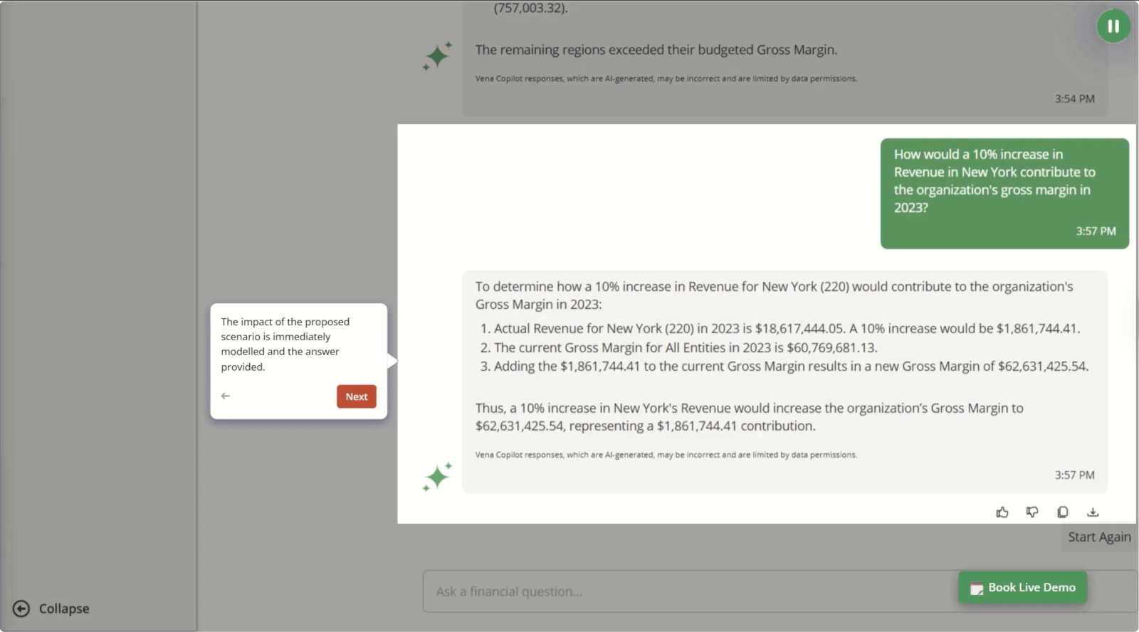 Vena Copilot Scenario Modeling