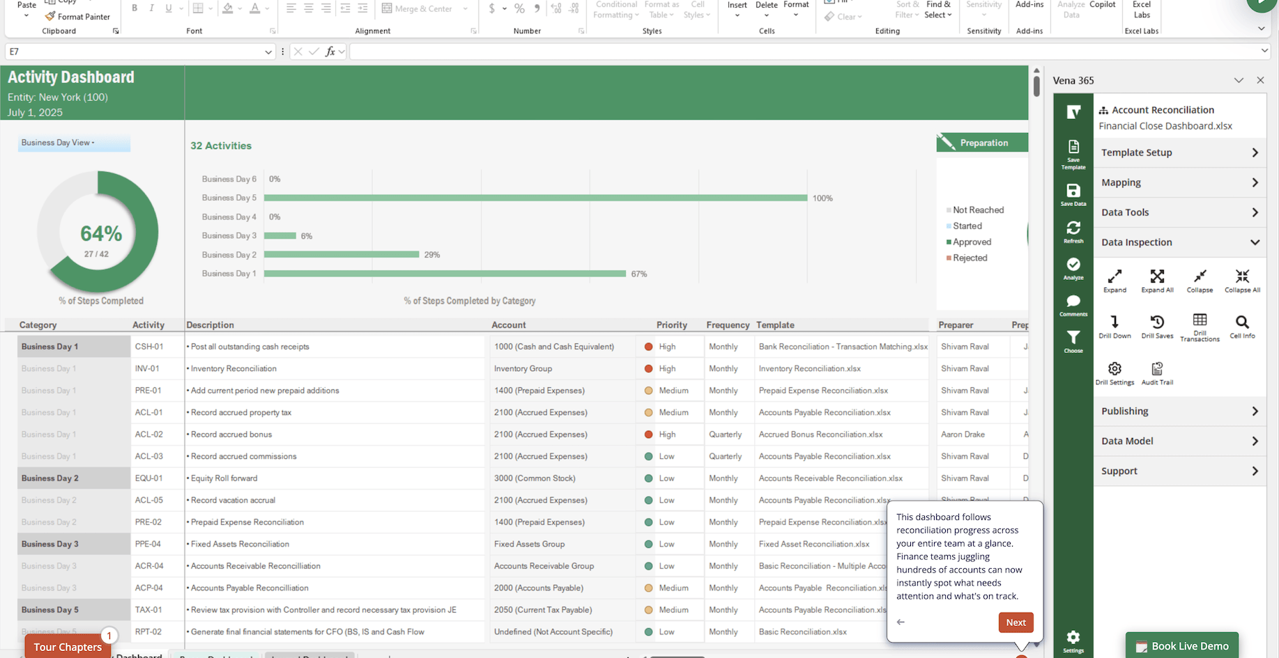 Vena for Account Reconciliations